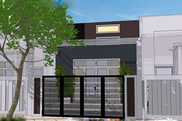 Tư vấn thiết kế nhà ống 1 tầng 4m x 12m với 2 phòng ngủ hiện đại