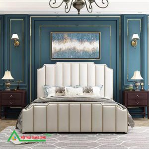 [GN13] Giường ngủ bọc nỉ đẹp, hiện đại