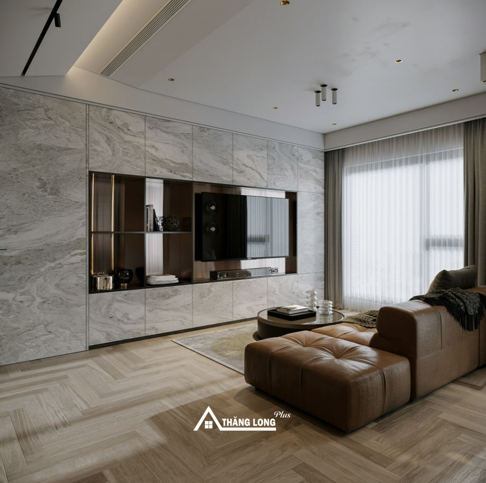 Kệ ti vi phòng khách đơn giản nhưng độc đáo