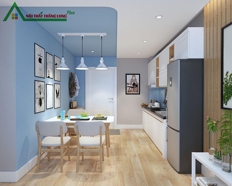 thiết kế nội thất không gian nhà bếp với cách trang trí hài hòa