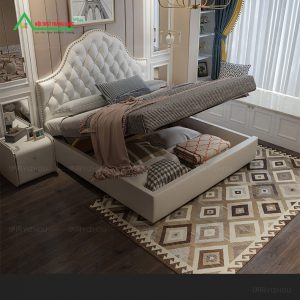 [GN16] Giường ngủ cao cấp bọc nỉ, sang trọng phong cách Mỹ