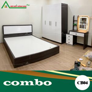 Combo phòng ngủ giường tủ gỗ công nghiệp