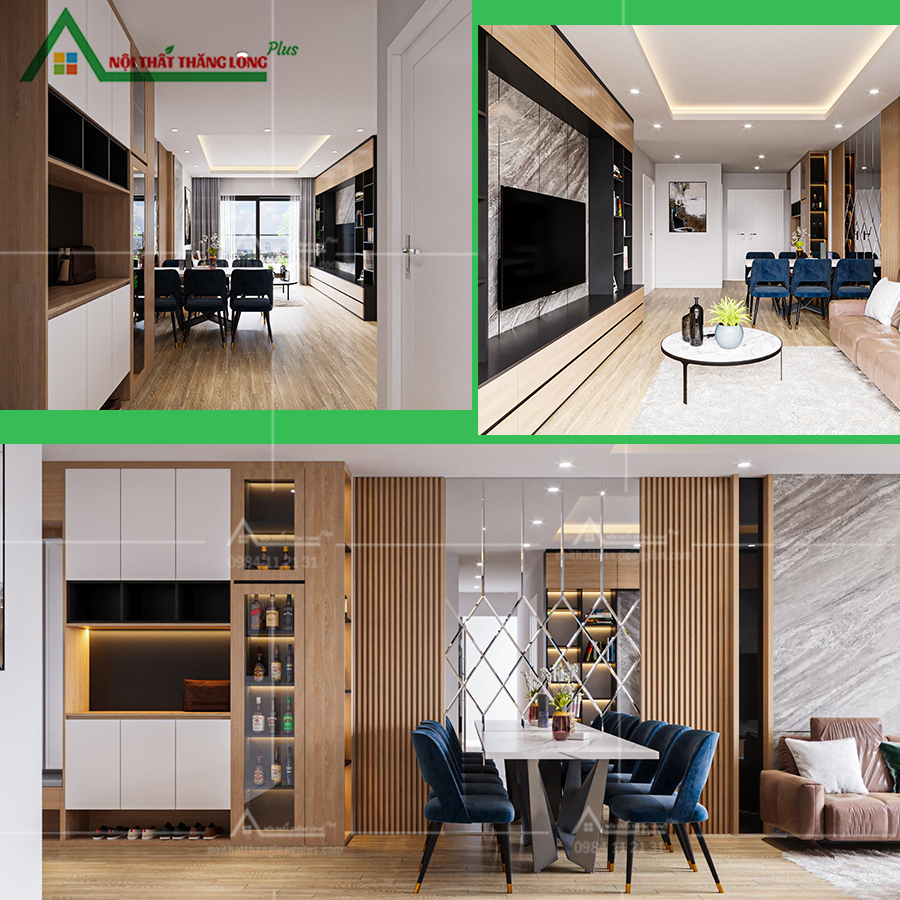 Thiết kế nội thất chung cư Minh Khai với không gian phòng bếp ấm cúng