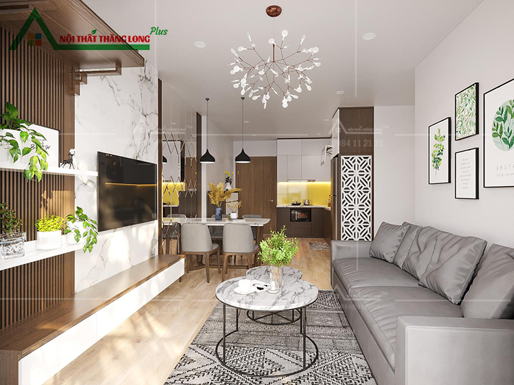 Thiết kế nội thất phòng khách đẹp với yếu tố ánh sáng màu sắc