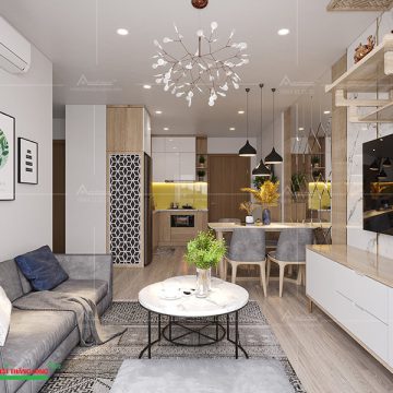 Thiết kế thi công nội thất chung cư hiện đại Vinhome Ocenpark