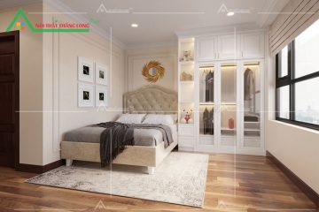 Thiết kế nội thất phòng ngủ Chung cư Thái Hà sang trọng, ấn tượng