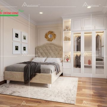 Thiết kế nội thất phòng ngủ Chung cư Thái Hà sang trọng, ấn tượng