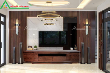 Kệ tivi gỗ Óc chó ấn tượng mọi góc nhìn