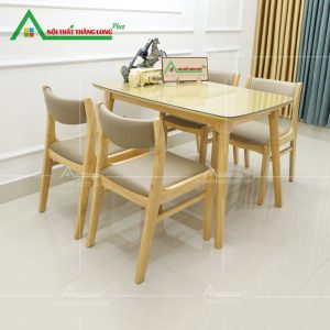 [BA32] Bộ bàn ăn 4 ghế sồi cao cấp hiện đại