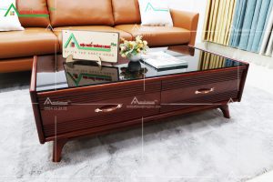 [BT05] Bàn trà gỗ tự nhiên cao cấp màu xoan đào