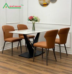[BA10] Bàn ăn nhập khẩu bộ 4-6 ghế mặt CERAMIC hiện đại