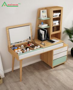 [BH02] Bàn Làm Việc Kết Hợp Bàn Trang Điểm 3 Ngăn Kéo