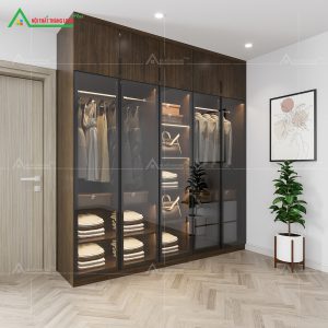 [TA08] Tủ Áo 5 Cánh Kính