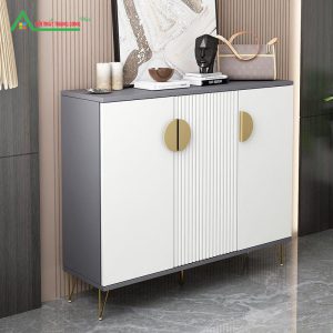 [TG01-2] Tủ Giầy Hiện Đại Thùng Ghi Cánh Trắng