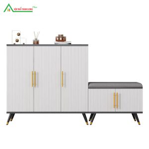[TG03-1] Tủ Để Giầy 3 Cánh Thùng Ghi Cánh Trắng