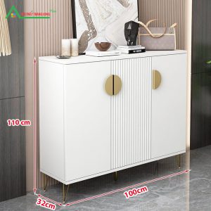 [TG01-3] Tủ Giầy Hiện Đại Thùng Trắng Cánh Trắng