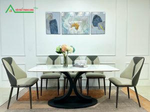 [BA07] Bàn ăn nhập khẩu bộ 6 ghế chân Chanel