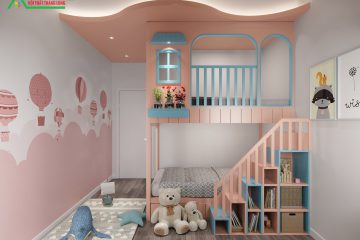 Thiết kế nội thất phòng ngủ giường tầng cho bé – Đông Anh