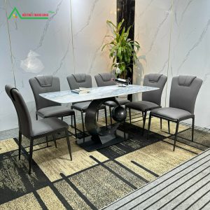 [BA37] Bàn Ăn Nhập Khẩu Khung Thép Hợp Kim Mạ Titan