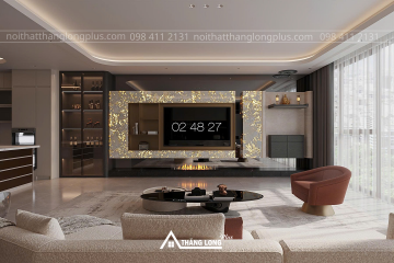 Dự án thiết kế nội thất phòng khách Modern Luxury – Lê Trọng Tấn